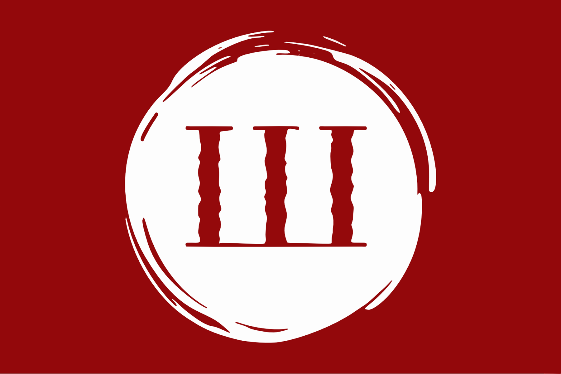 The Шар mark with the monogram reversed out of red, the roundel in white