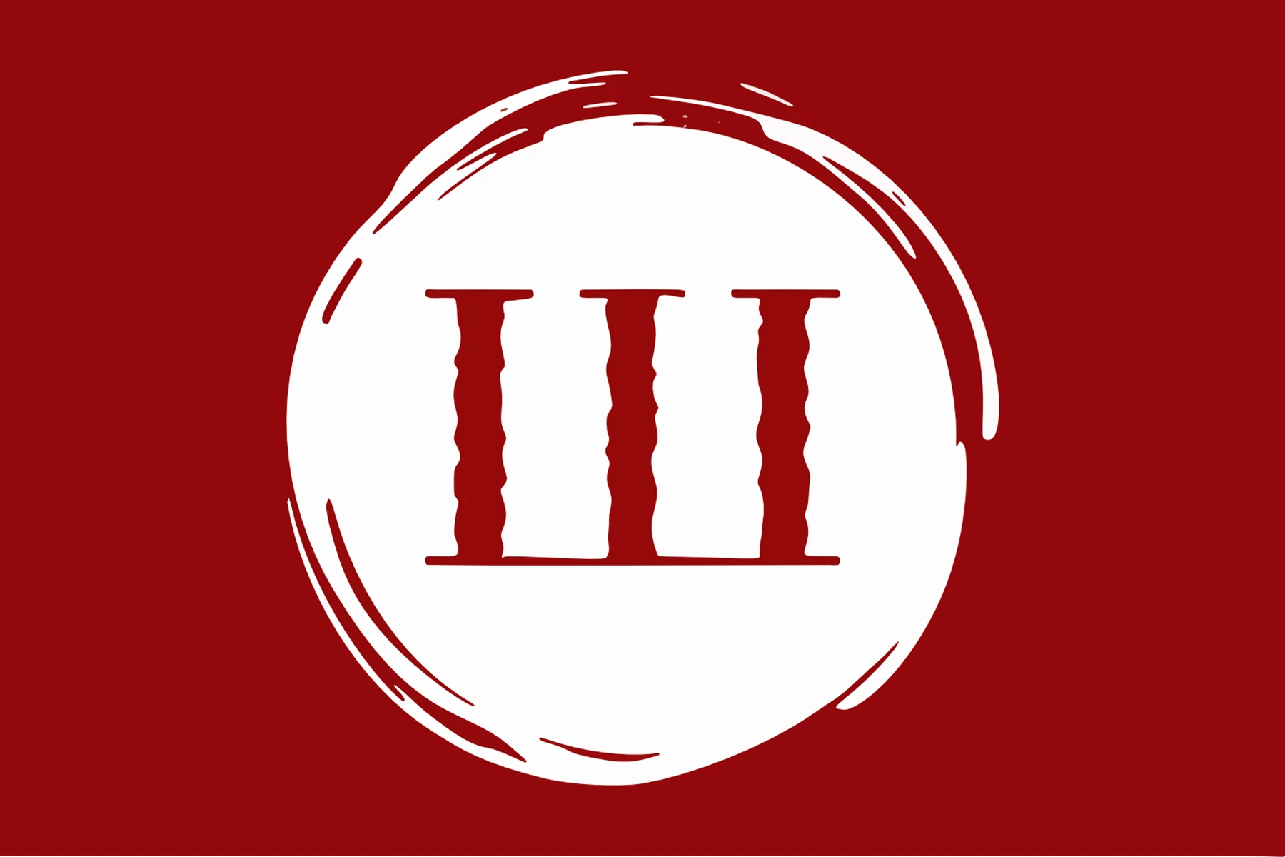 The Шар mark with the monogram reversed out of red, the roundel in white